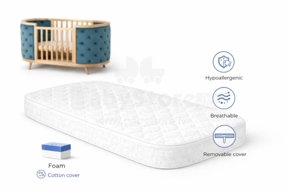 La Bebe™ Boho Bed Art.288281  Laste poroloonmadrats 68x134x9cm (Ühildub Ingvartiga)