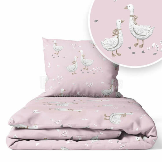 Kattekomplekt - 2 tk - 120x90, 40x60 - KANADE roosa taustal