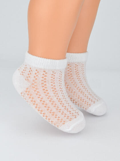 NOVITI SB117-G-01 Beebi Jacquard Sokid Valged 0-6 kuud