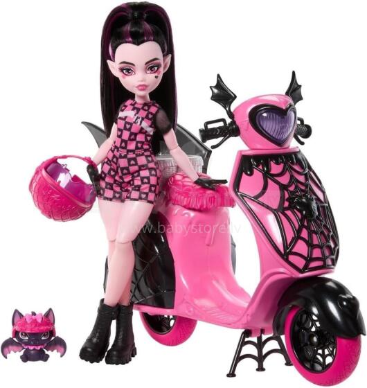 Monster High Draculaura – Scare-Cruiser roller koos Count Fabulousiga