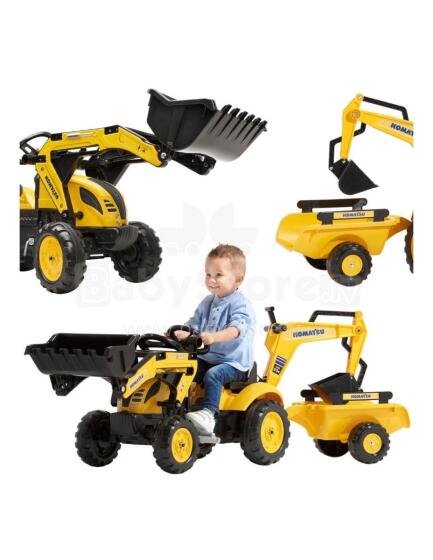 FALK Pedal Traktor Komatsu kaevanduskopa ja haagisega 2-5 aastat