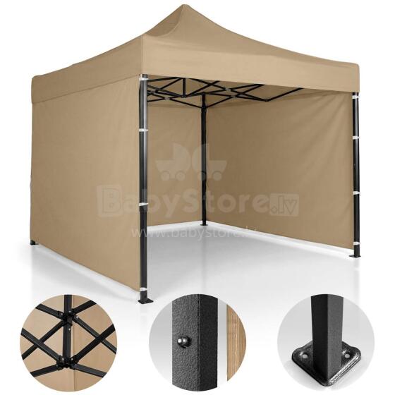 Aedpaviljon 3 seina 3 x 3m beež Plonos