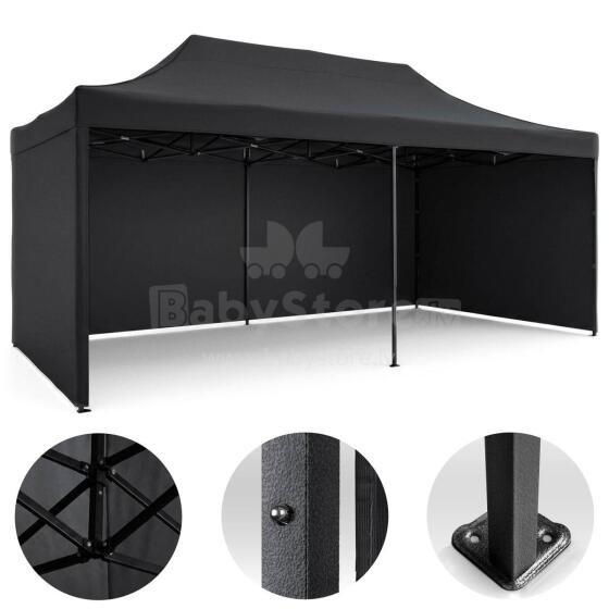 Aedpaviljon 3 seina 3 x 6m must Plonos