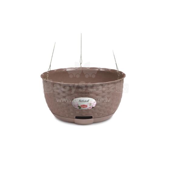 Rippuv lillepott Natural &Oslash;30x14.5cm pruun