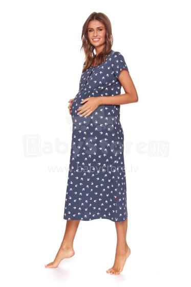Doctornap  Cotton Night Dress Art.TM.4119.DEEP_BLUE Cotton nightgown for pregnant/nursing