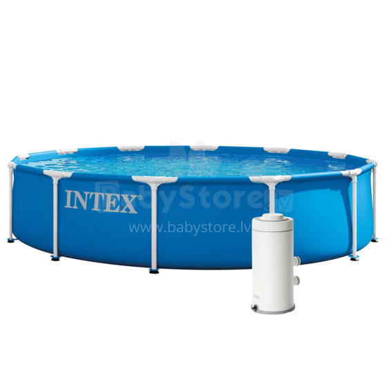 Aed ümara raamiga bassein 305x76 cm pumpaga, INTEX 26702ND