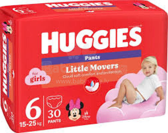 Huggies Pants D S6 Girl Art.290780 Beebimähkmed 15-25 kg, 30 tk.