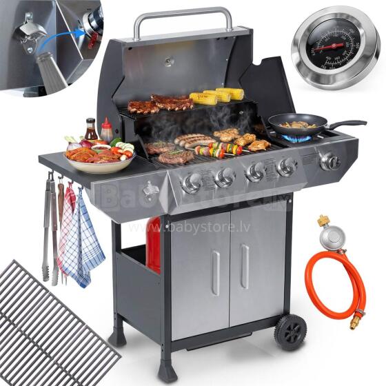 Aed gaasigrill malmist resti ja kaanega 4+1 põletiga Berdsen BD-896