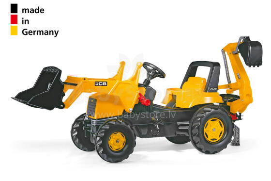 Педальный трактор RollyJunior JCB 3–8 лет