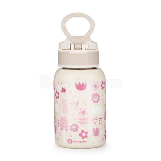 PETITE&MARS 150380 Roostevaba Terasest Termo Pudeli Kummiga 350ml