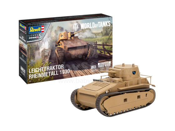 Revell plastmudel Leichttraktor Rheinmetall 1930 "World of Tanks" 1:35