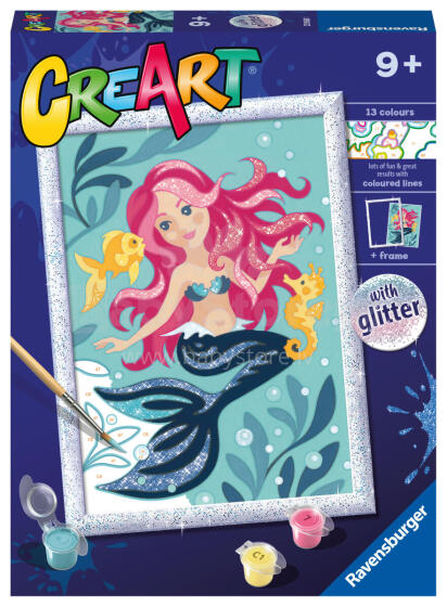 Ravensburger Maali Numbritega Lummav Merineitsi