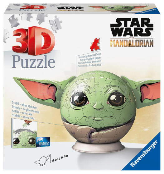 Ravensburger 3D pusle pall 72 tk Star Wars Mandalorian Grogu