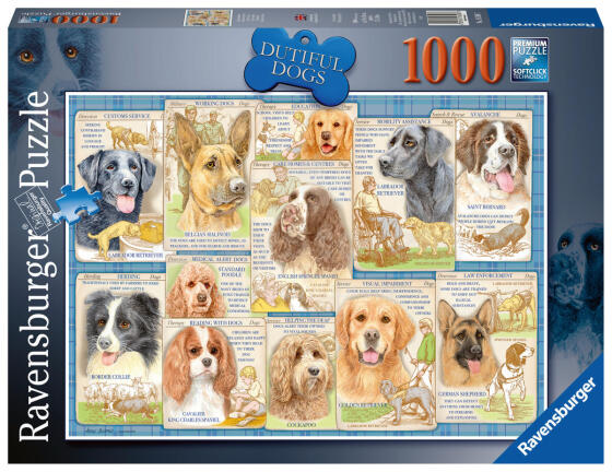 Ravensburger Pusle 1000 tk Kuulekad Koerad