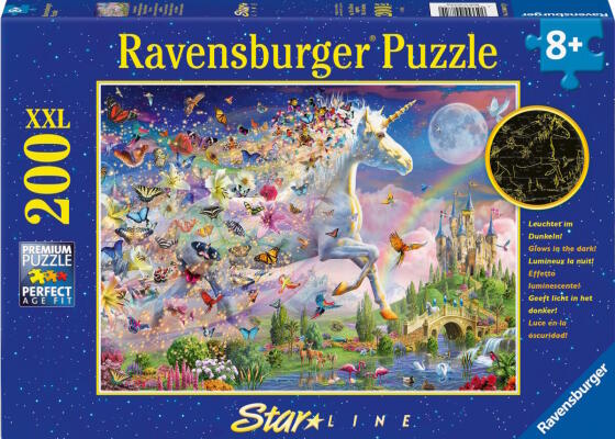 Ravensburger Glow In The Dark Puzzle 200 Tükki: Muinasjuttude Maa