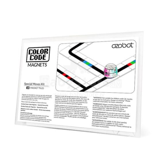Магнитный набор Ozobot Color Code Magnets Special Moves Kit 18 плиток