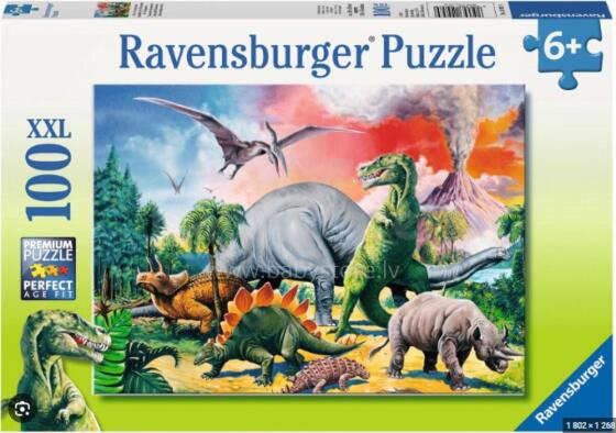 Ravensburger pusle 100 tk Dinosaurusete seas