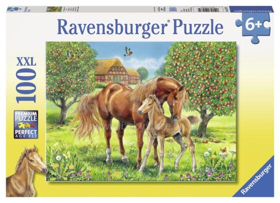 Пазл Ravensburger 100 деталей Лошади