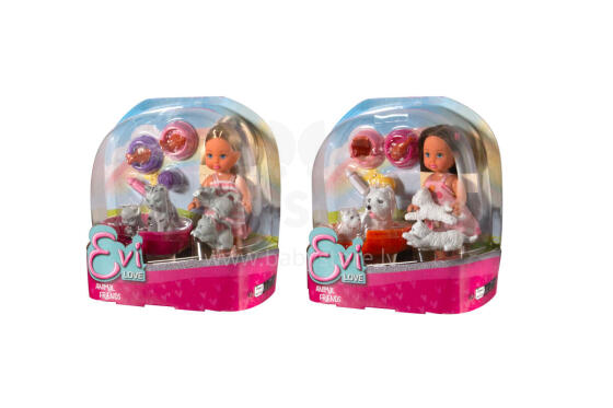 Simba Doll Evi Love Animal Friends - 2 Different