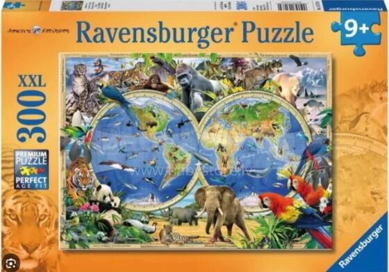 Ravensburgeri pusle 300 tk Maailma atlas loomadega
