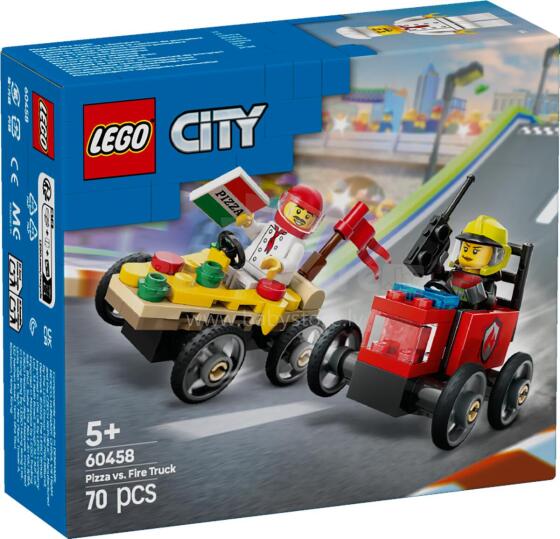 LEGO City Pizza vs. Tuletõrjeauto Võidusõidukomplekt