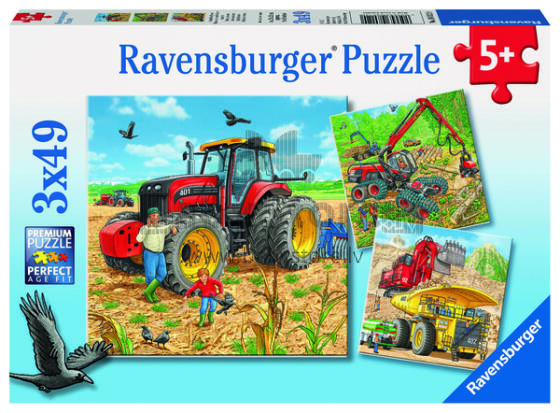 Ravensburger Puzzle 3x49 Pieces: Giant Machines
