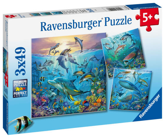 Ravensburger Puzzle 3x49 tk Ookeani Elu