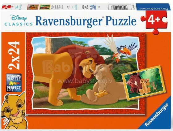 Ravensburger pusle 2x24 tükki: Lõvikuninga perekond