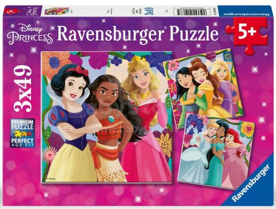 Ravensburgeri pusle 3x49 tk Disney printsessid