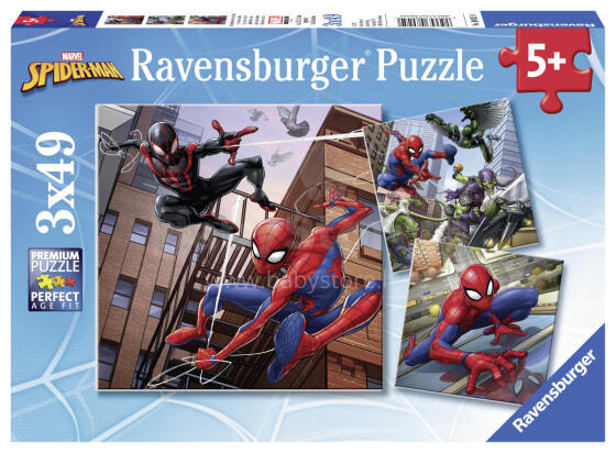 Ravensburger Pusle 3x49 tk Spider-Man