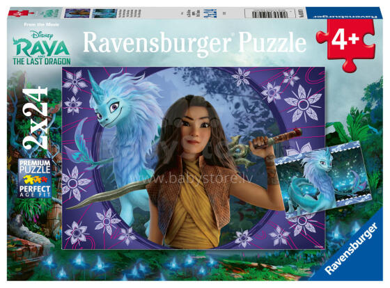 Ravensburger Puzzle 2x24 tk Raya ja viimane draakon