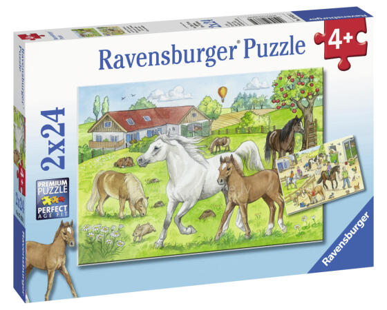 Пазл Ravensburger 2x24 шт. Лошади