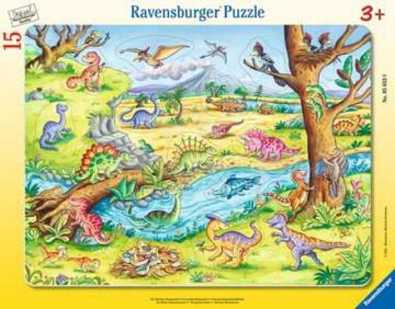 
Ravensburger Frame Puzzle 15 tk Väikesed Dinosaurusid