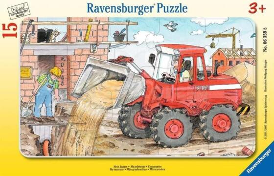 Ravensburger väike raamipusle 15 tk Minu ekskavaator