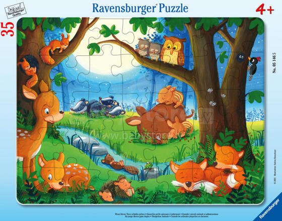 Ravensburger raamipusle 35 tk Magavad loomad