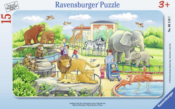 Ravensburger Frame Puzzle 15 tk Loomaaeda reis