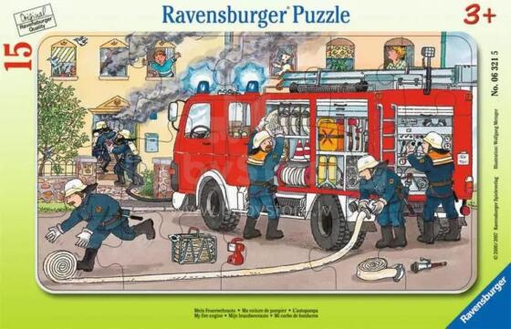 Ravensburger raamipusle 15 tk Tuletõrjeauto