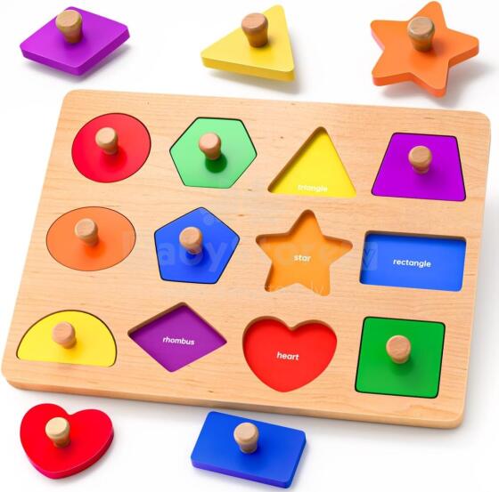 SYHLN Montessori Toy Wooden Art.294586 Montessori puidust puslelaud