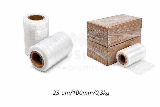 Bebe Basic Mini Stretch 23 um/100mm Art.294759 Läbipaistev kaubaaluste kile  100 mm × 150 m
