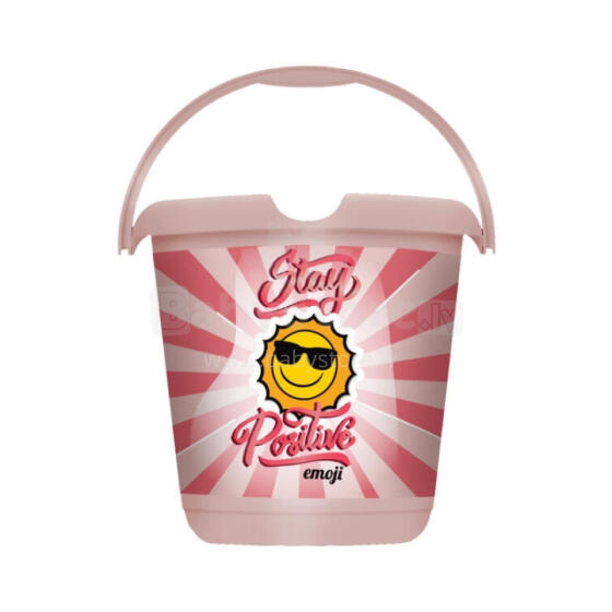 &Auml;mberdekoratsioon 10L Ilvie &amp;quot;Emoji Stay Positive&amp;quot; &Oslash;30x28cm roosa