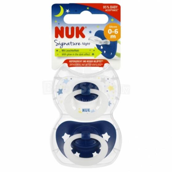 NUK 175270 Lutt 2 tk. 0-6k signature NIGHT sinine