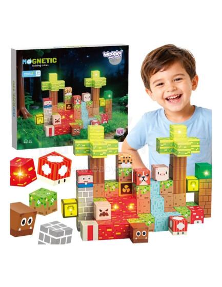 WOOPIE Magnetilised Ehitusplokid Mets 75 tk