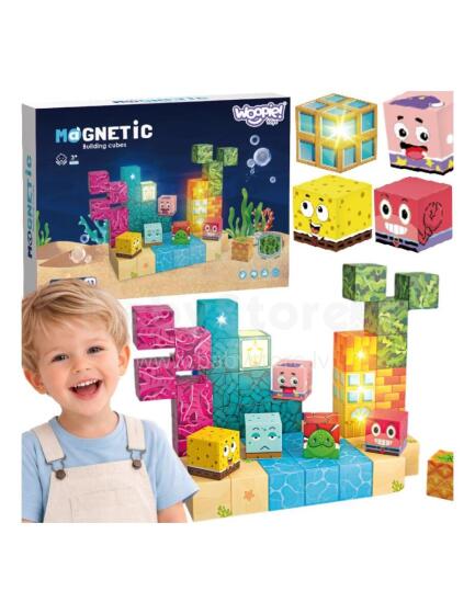 Woopie magnetilised plokid 54 tk Montessori ookeanipusle 3D mäng