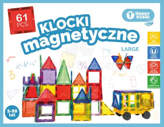 SMILY PLAY SP85382 Magnetilised Plokid 61 tk