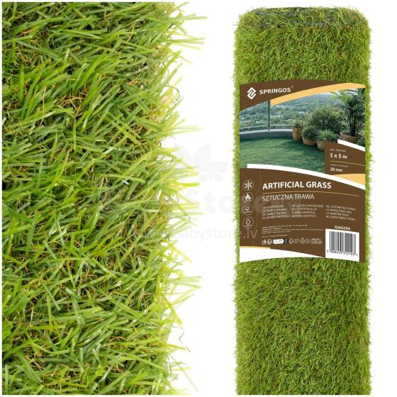 Kunstmuru rull 1x5 m roheline vaip terrassile, rõdule, aiale, vaibale 20 mm