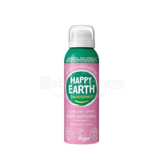 Happy Earth Deodarant Art.296462 Дезодорант  без аэрозоля, 100% натуральный, с ароматом лаванды и иланг-иланга, 100 мл