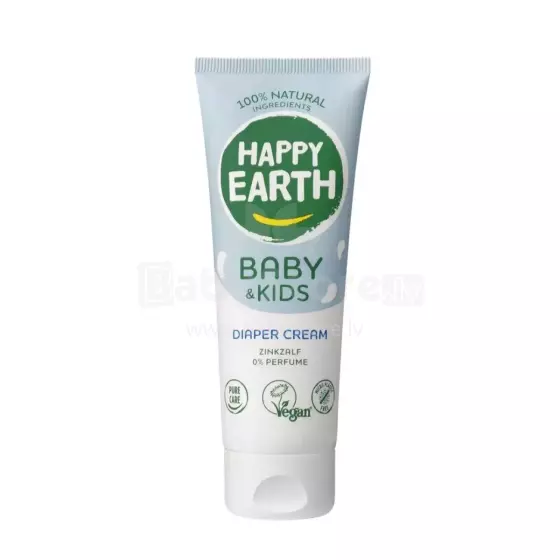 Happy Earth Diaper Cream Art.296498  100% looduslik nahka kaitsev lõhnatu mähkmekreem, 75 ml