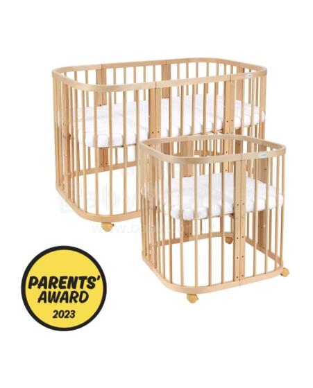 Waldin Baby Collection Bed Crib  7 in 1 Art.297431 Natural Multifunktsionaalne puidust 7-ühes transformeeriv võrevoodi