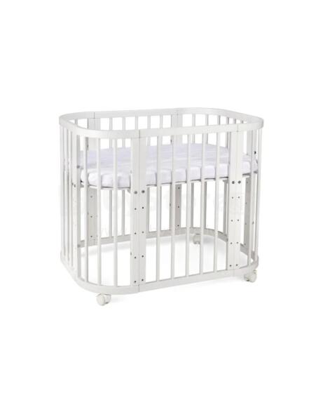 Waldin  Bed Crib  5 in 1 Art.297545 White Multifunktsionaalne puidust 5-ühes transformeeriv võrevoodi