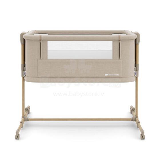 KINDERKRAFT NESTEE GROW 2 voodi kõrvalbeebi beige puidust